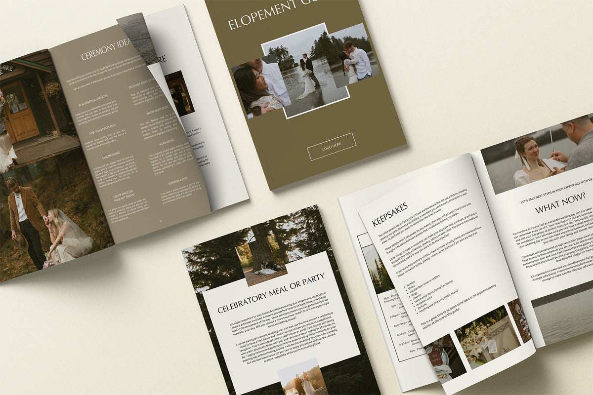 Elopement + Wedding Guides Canva Template